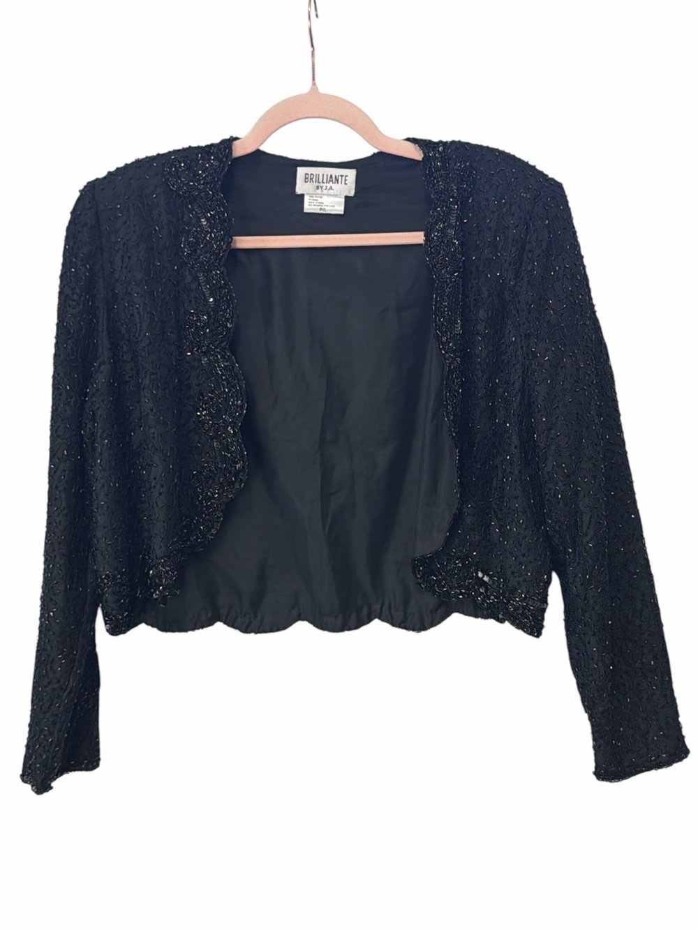 Vintage Brilliante by J.A. Black Beaded Evening Jacket Petite Large Art
